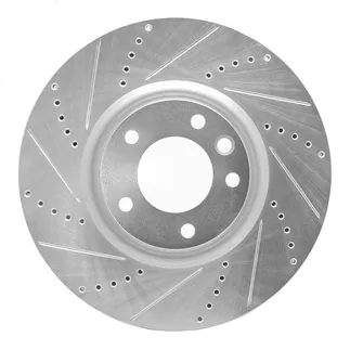 R1 Concepts EDZ-02092L Brake Rotor Drilled and Slotted Silver
